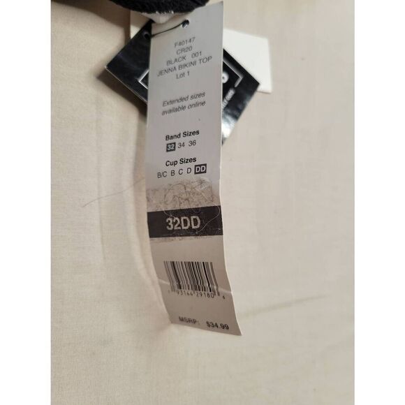 Swim top nwt. Black & white 32 DD - Picture 5 of 5